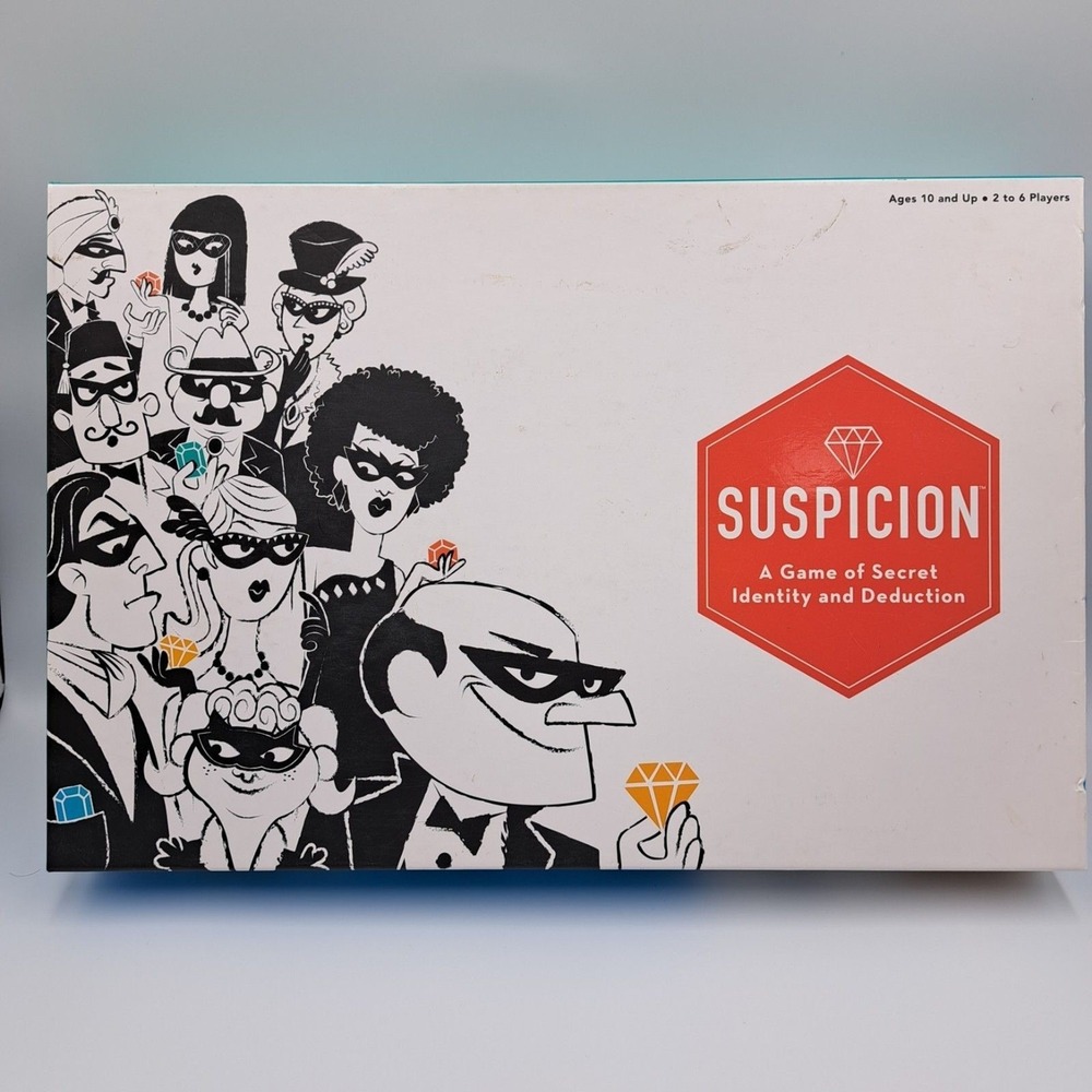 Wonder Forge SUSPICION Board Game A Game of Secret Identity & Deduction Complete